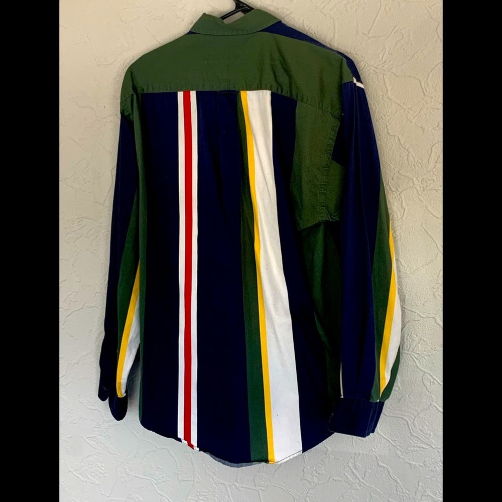 MENS VINTAGE 90’S COLOR BLOCKED NAUTICA BUTTON UP LONGSLEEVE SHIRT SIZE MEDIUM - Picture 6 of 6